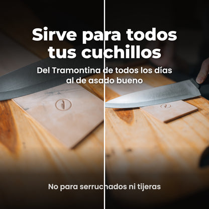 Refilo sirve para todos los cuchillos: del Tramontina de todos los días al de asado. No para serruchados ni tijeras